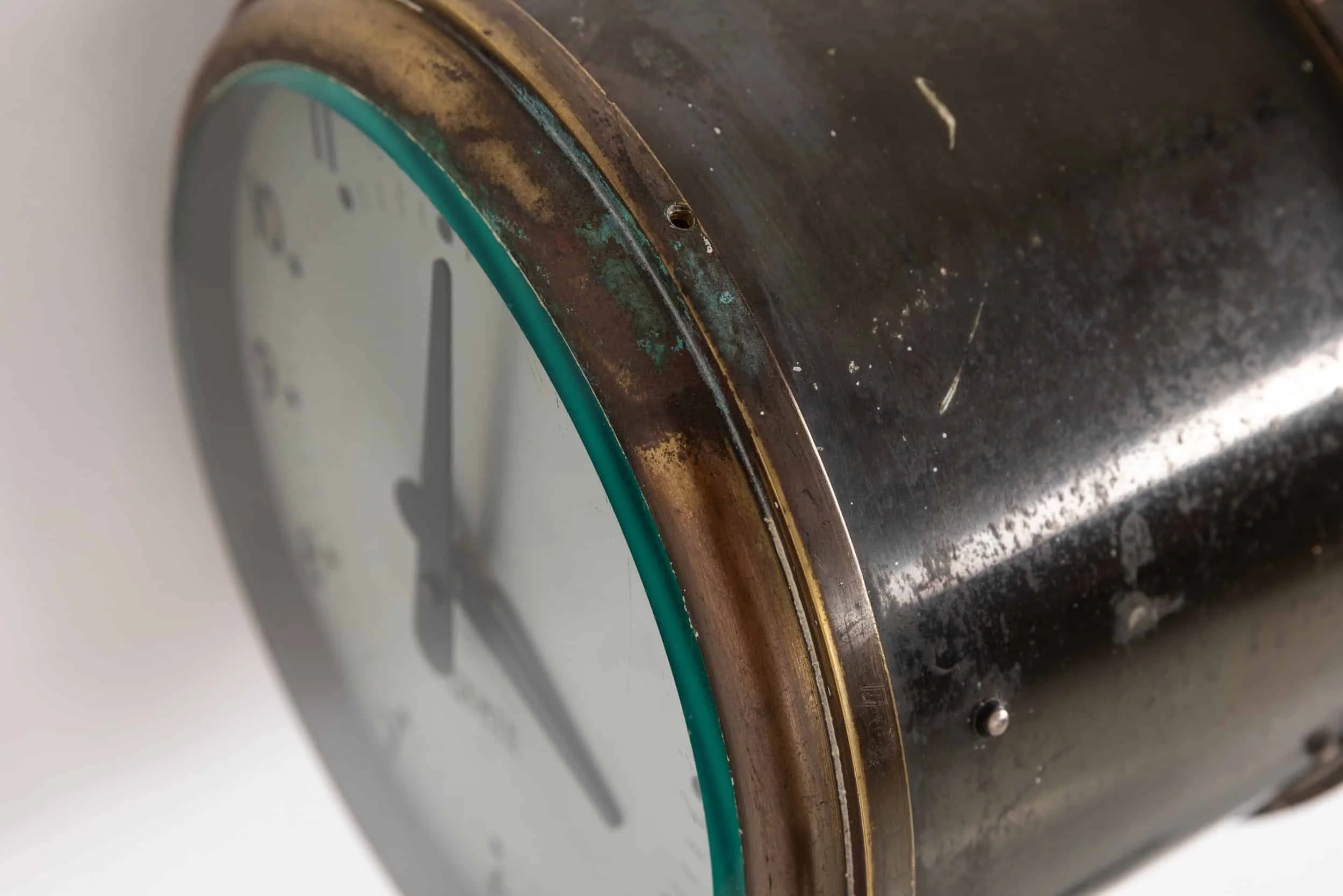 Brass Double Sided Gents of Leicester Clock — Antiques Workshop